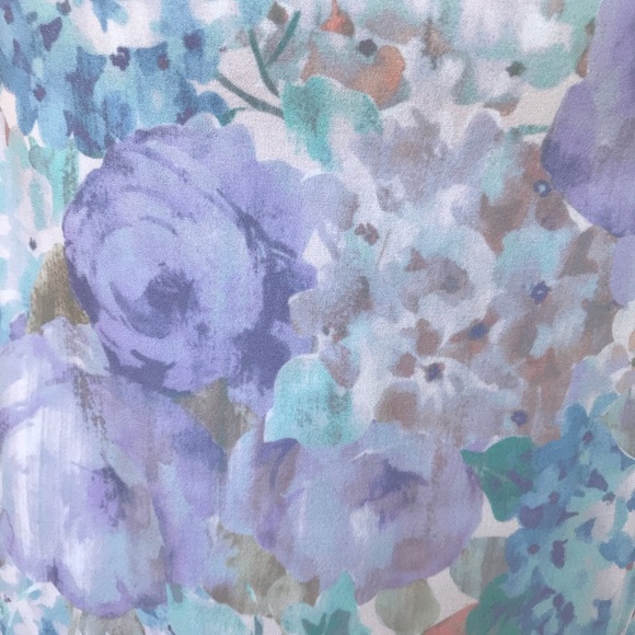 NWT - CALVIN KLEIN Pastel Colour Floral Dress with Scoop Neck and Flutter Sleeve - Picture 6 of 7